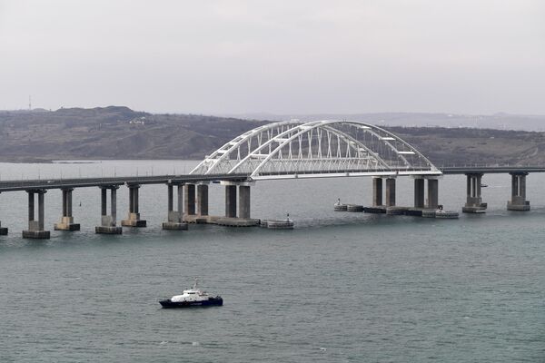 Крымский мост через Керченский пролив. 23 декабря 2019 Крымский мост через Керченский пролив. 23 декабря 2019