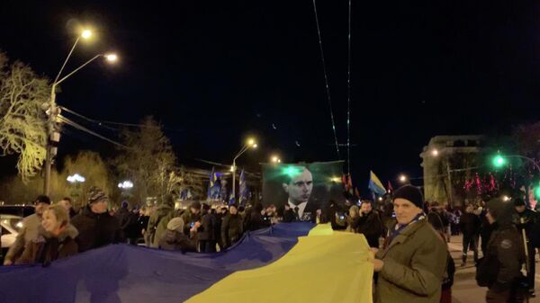 Шествие в честь Степана Бандеры в Киеве. 1 января 2020 Шествие в честь Степана Бандеры в Киеве. 1 января 2020