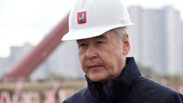 Мэр Москвы Сергей Собянин на строительной площадке Мэр Москвы Сергей Собянин на строительной площадке