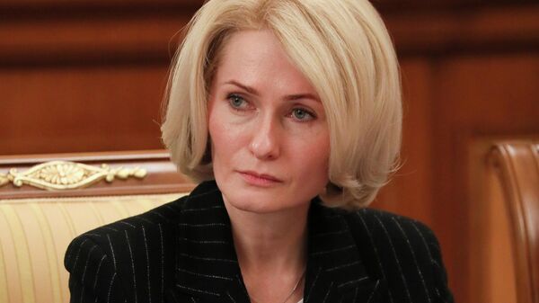 Зааместитель председателя правительства РФ Виктория Абрамченко на заседании правительства РФ