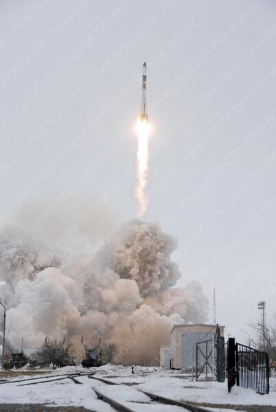 Пуск РН Союз-У с грузовым транспортным кораблем Прогресс М-66 осуществлен с космодрома Байконур Пуск РН Союз-У с грузовым транспортным кораблем Прогресс М-66 осуществлен с космодрома Байконур