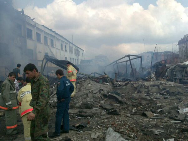 На месте теракта в Назрани На месте теракта в Назрани