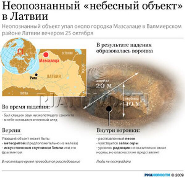 Неопознанный «небесный объект» в Латвии Неопознанный «небесный объект» в Латвии