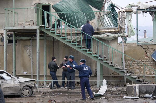 На месте теракта в Махачкале На месте теракта в Махачкале