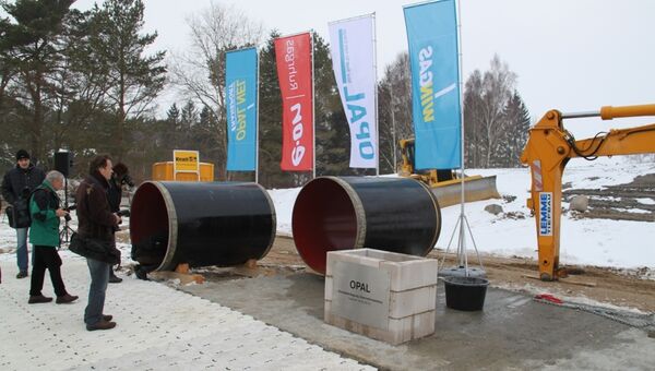 Закладка первого камня в строительство газопровода Opal в Любмине.Архивное фото Закладка первого камня в строительство газопровода Opal в Любмине.Архивное фото
