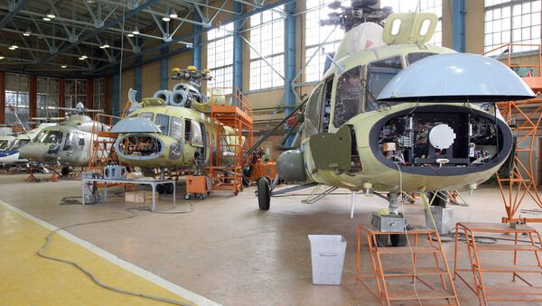 Цех окончательной сборки вертолетов МИ-17. Архивное фото Цех окончательной сборки вертолетов МИ-17. Архивное фото