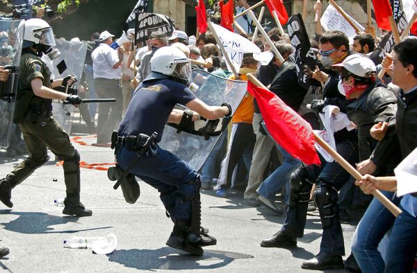 Митинг в Греции Митинг в Греции