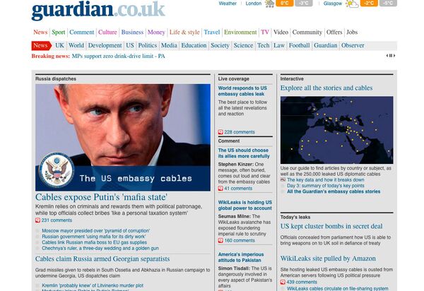 Скриншот страницы сайта www.guardian.co.uk Скриншот страницы сайта www.guardian.co.uk