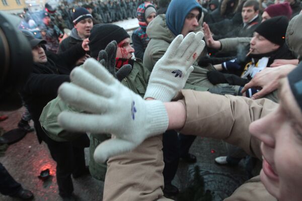 Акция в память об убитом Егоре Свиридове на Манежной площади Акция в память об убитом Егоре Свиридове на Манежной площади