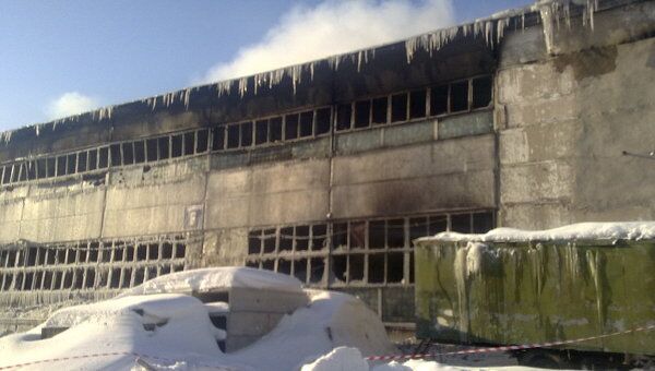 Сгоревший склад в Перми Сгоревший склад в Перми