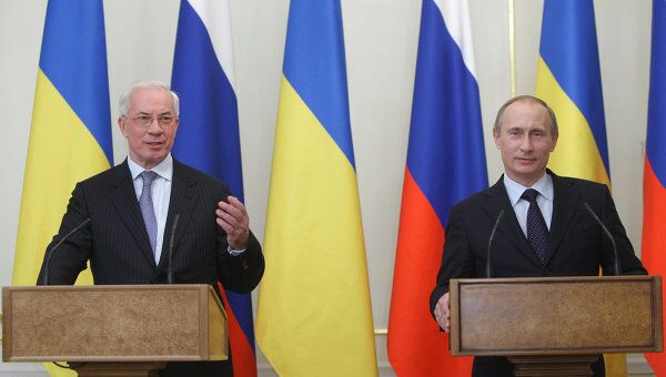 Встреча премьер-министров РФ и Украины В. Путина и Н. Азарова Встреча премьер-министров РФ и Украины В. Путина и Н. Азарова