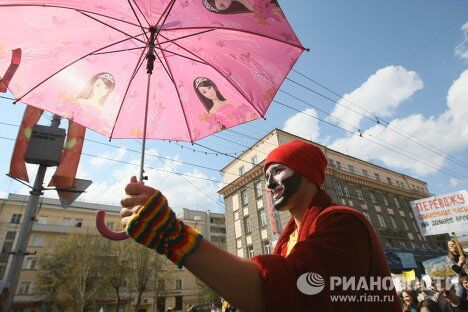 Первомайская Монстрация в Новосибирске Первомайская Монстрация в Новосибирске