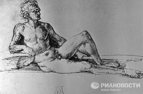 Рисунок Дюрера «Обнаженный» Рисунок Дюрера «Обнаженный»