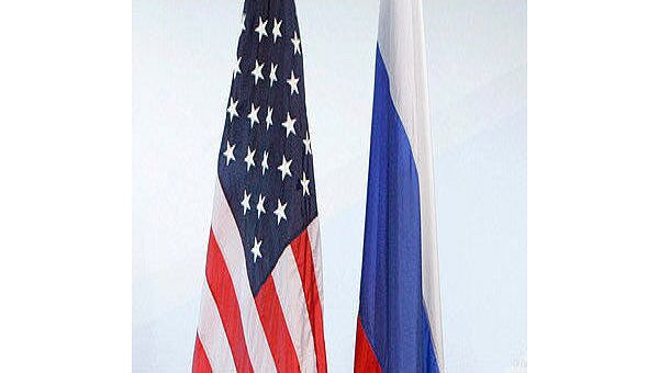 Флаги России и США Флаги России и США