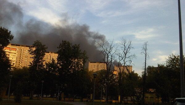 Пожар на складе в Москве Пожар на складе в Москве