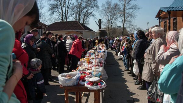 Consecration of Easter cakes and eggs Consecration of Easter cakes and eggs