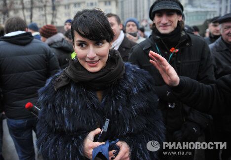 Тина Канделаки на Площади Революции Тина Канделаки на Площади Революции