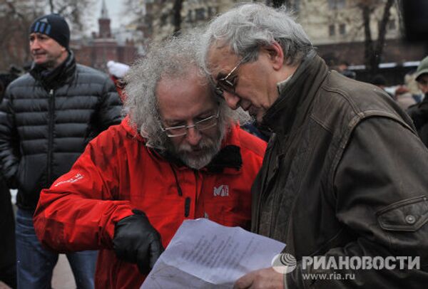 Алексей Венедиктов на Площади Революции Алексей Венедиктов на Площади Революции