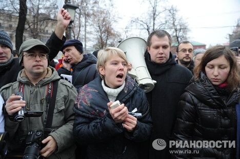 Акция протеста на Площади Революции в Москве Акция протеста на Площади Революции в Москве