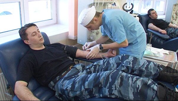 Кровь для пострадавших в Il Pittore сдали 40 бойцов ОМОНа Кровь для пострадавших в Il Pittore сдали 40 бойцов ОМОНа