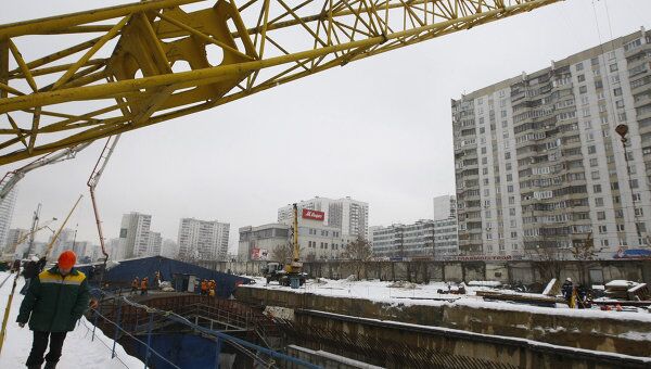 Строительство станции метро. Архив Строительство станции метро. Архив