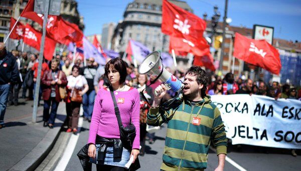 Демонстрация в Бильбао, Испания Демонстрация в Бильбао, Испания