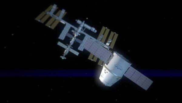 Корабль Dragon пристыкован к МКС Корабль Dragon пристыкован к МКС