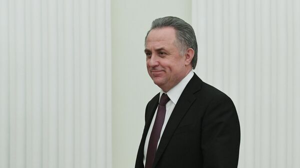 Виталий Мутко перед началом встречи президента РФ Владимира Путина с ушедшими в отставку членами правительства РФ Виталий Мутко перед началом встречи президента РФ Владимира Путина с ушедшими в отставку членами правительства РФ