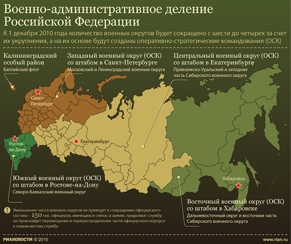 Карта военных частей россии