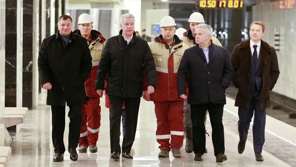 С.Собянин на открытии станции метро Пятницкое шоссе С.Собянин на открытии станции метро Пятницкое шоссе
