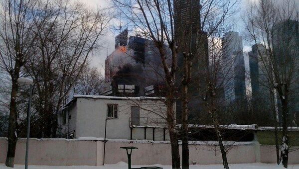 Возгорание произошло в одном из зданий Москва-Сити Возгорание произошло в одном из зданий Москва-Сити