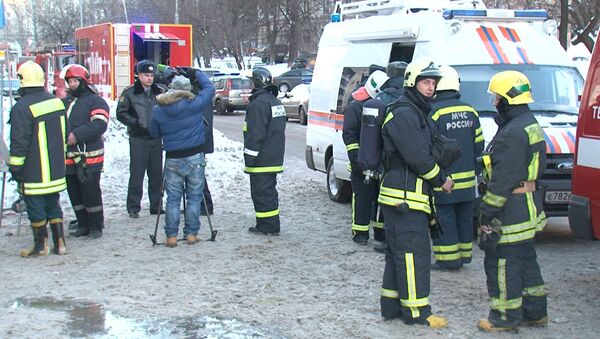 Пожар на юго-западе в Москве Пожар на юго-западе в Москве