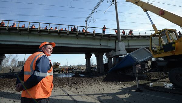 Ликвидация последствий ДТП на Каширском шоссе в Подмосковье Ликвидация последствий ДТП на Каширском шоссе в Подмосковье