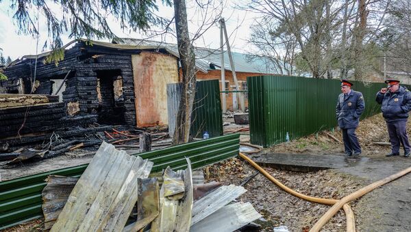 Последствия пожара в психиатрической больнице в Подмосковье Последствия пожара в психиатрической больнице в Подмосковье