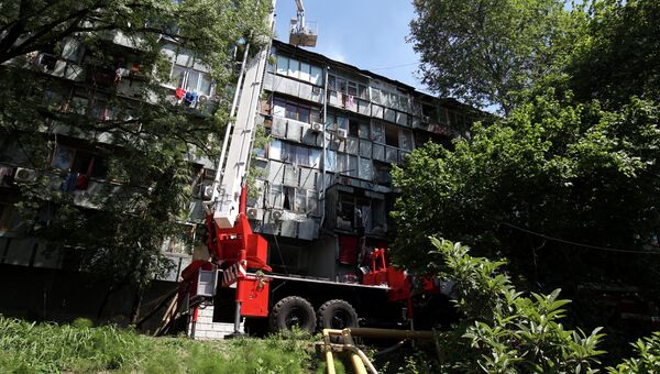 На месте пожара в жилом доме на улице Чехова в городе Сочи На месте пожара в жилом доме на улице Чехова в городе Сочи