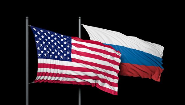 Флаги США и России Флаги США и России