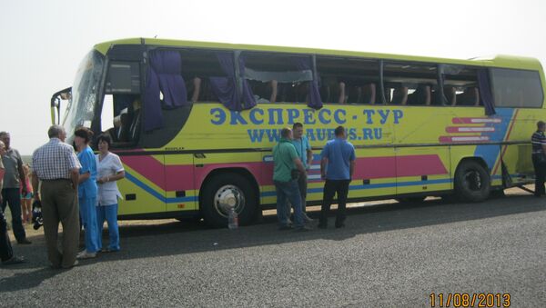 ДТП с участием автобуса в Калмыкии ДТП с участием автобуса в Калмыкии