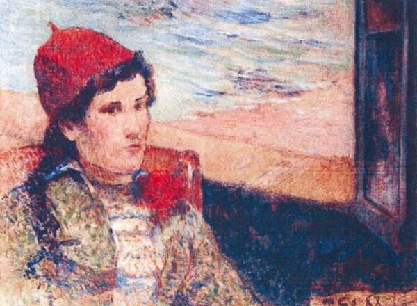 Поль Гоген, Девушка перед открытым окном, 1898 Поль Гоген, Девушка перед открытым окном, 1898