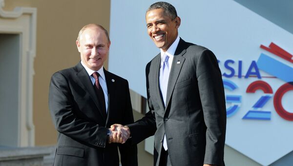 Владимир Путин и Барак Обама Владимир Путин и Барак Обама