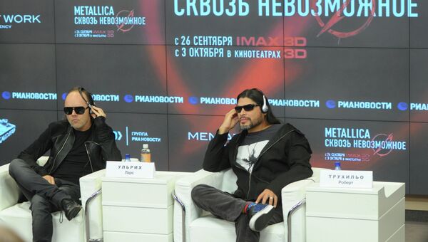 Пресс-конференция группы Metallica в РИА Новости Пресс-конференция группы Metallica в РИА Новости