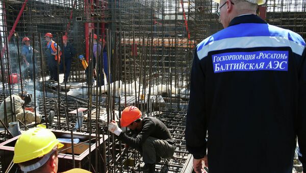 Строительство Балтийской атомной станции. Архивное фото Строительство Балтийской атомной станции. Архивное фото