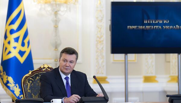 Виктор Янукович дал интервью представителям украинских СМИ. Архивное фото Виктор Янукович дал интервью представителям украинских СМИ. Архивное фото