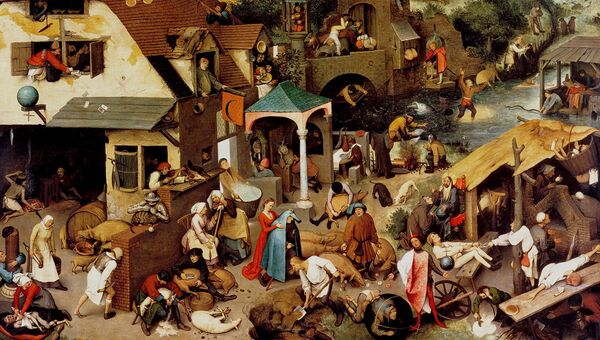 Питер Брейгель. Фламандские пословицы. 1559 год Питер Брейгель. Фламандские пословицы. 1559 год