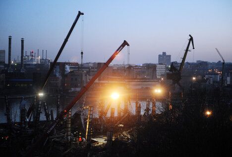 Обрушение строящегося здания на юге Москвы Обрушение строящегося здания на юге Москвы
