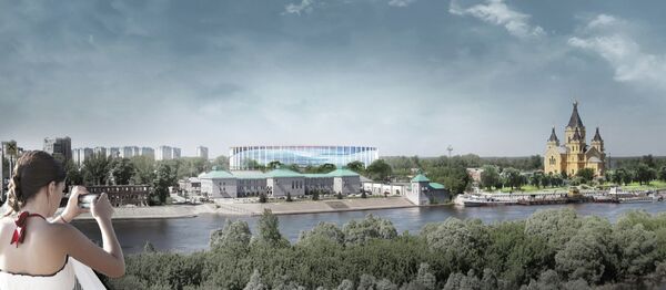 Макет стадиона в Нижнем Новгороде к ЧМ-2018 Макет стадиона в Нижнем Новгороде к ЧМ-2018