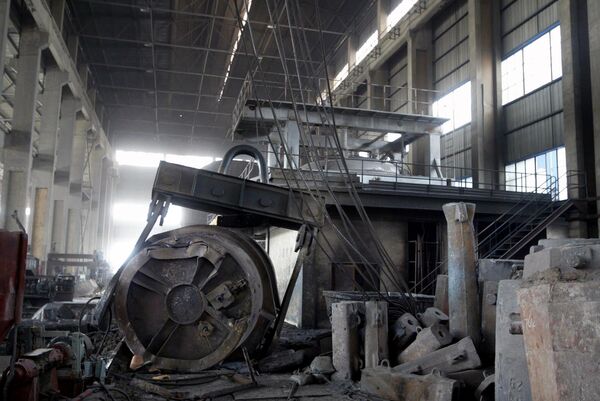Доменный цех завода Qinghe Special Steel Corporation, Китай, после аварии Доменный цех завода Qinghe Special Steel Corporation, Китай, после аварии