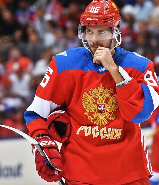 Нападающий сборной России Никита Кучеров Нападающий сборной России Никита Кучеров