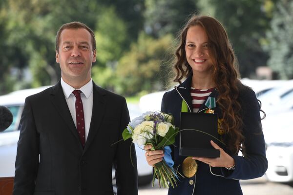 Дмитрий Медведев и Гелена Топилина Дмитрий Медведев и Гелена Топилина