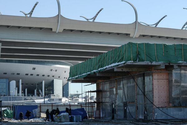 Строительство в Санкт-Петербурге павильона станции метро Новокрестовская Строительство в Санкт-Петербурге павильона станции метро Новокрестовская