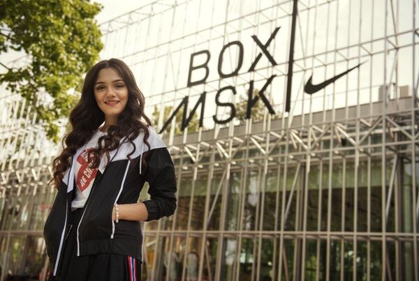 Евгения Медведева на открытии Nike Box MSK Евгения Медведева на открытии Nike Box MSK